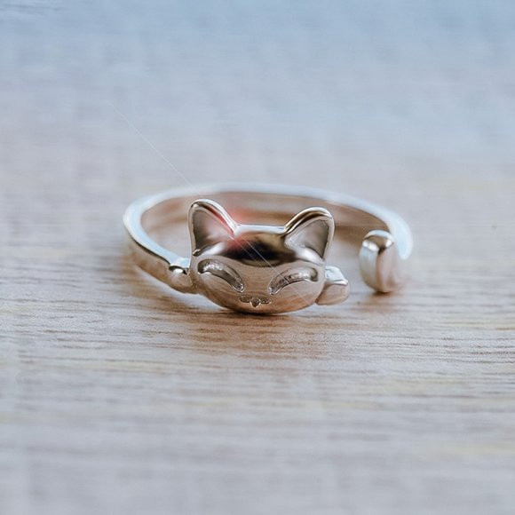 3/$25 🏷️ Cat Ring Minimal Minimalist Ring for Cat lovers Kitty Ring for her - Picture 4 of 8